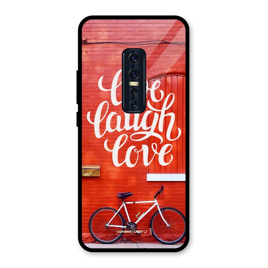 Live Laugh Love Glass Back Case for Vivo V17 Pro