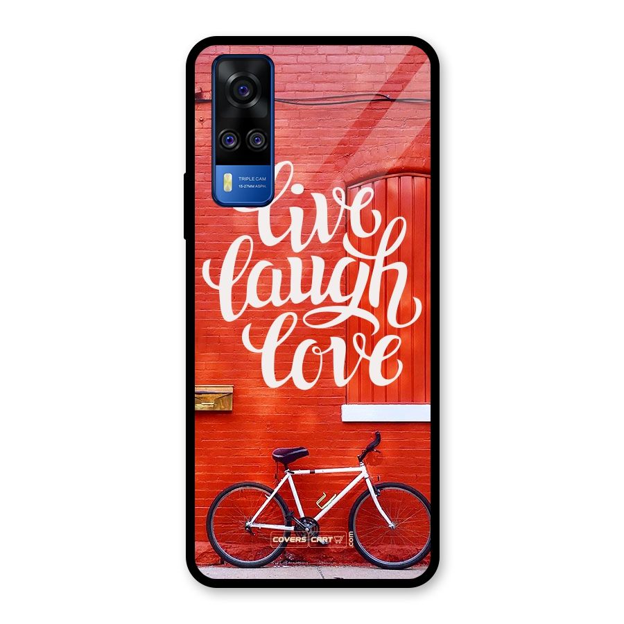 Live Laugh Love Glass Back Case for Vivo Y31