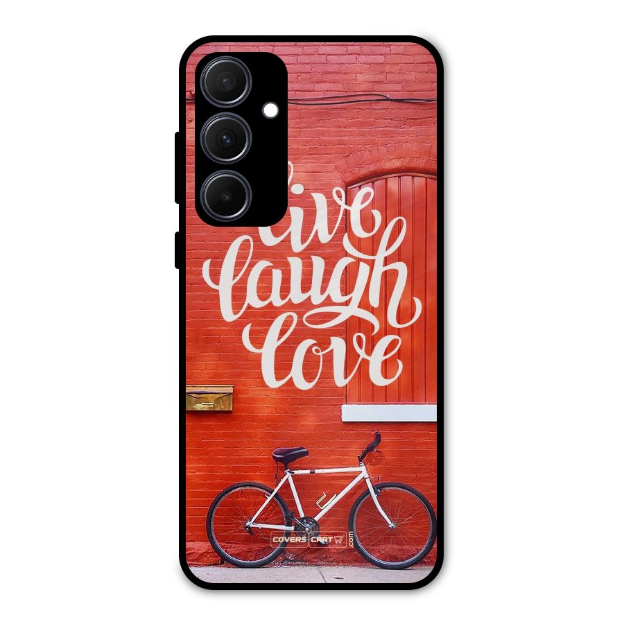 Live Laugh Love Metal Back Case for Galaxy A35