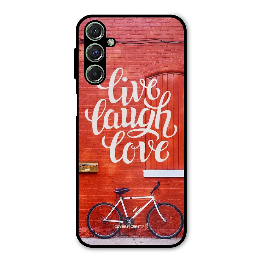 Live Laugh Love Metal Back Case for Galaxy F34