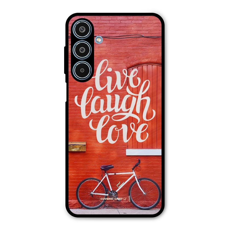 Live Laugh Love Metal Back Case for Galaxy M35