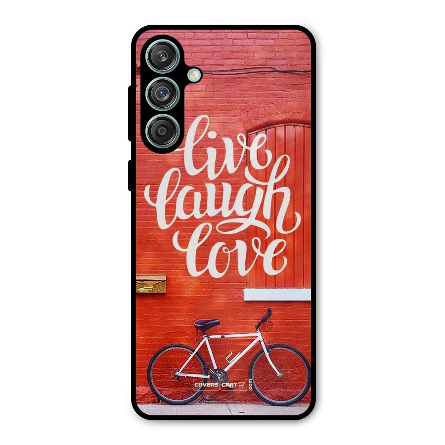 Live Laugh Love Metal Back Case for Galaxy M55 5G