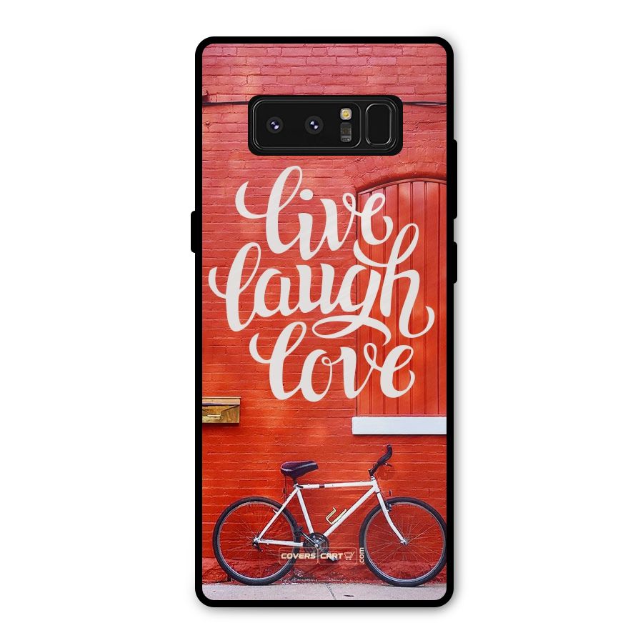 Live Laugh Love Metal Back Case for Galaxy Note 8