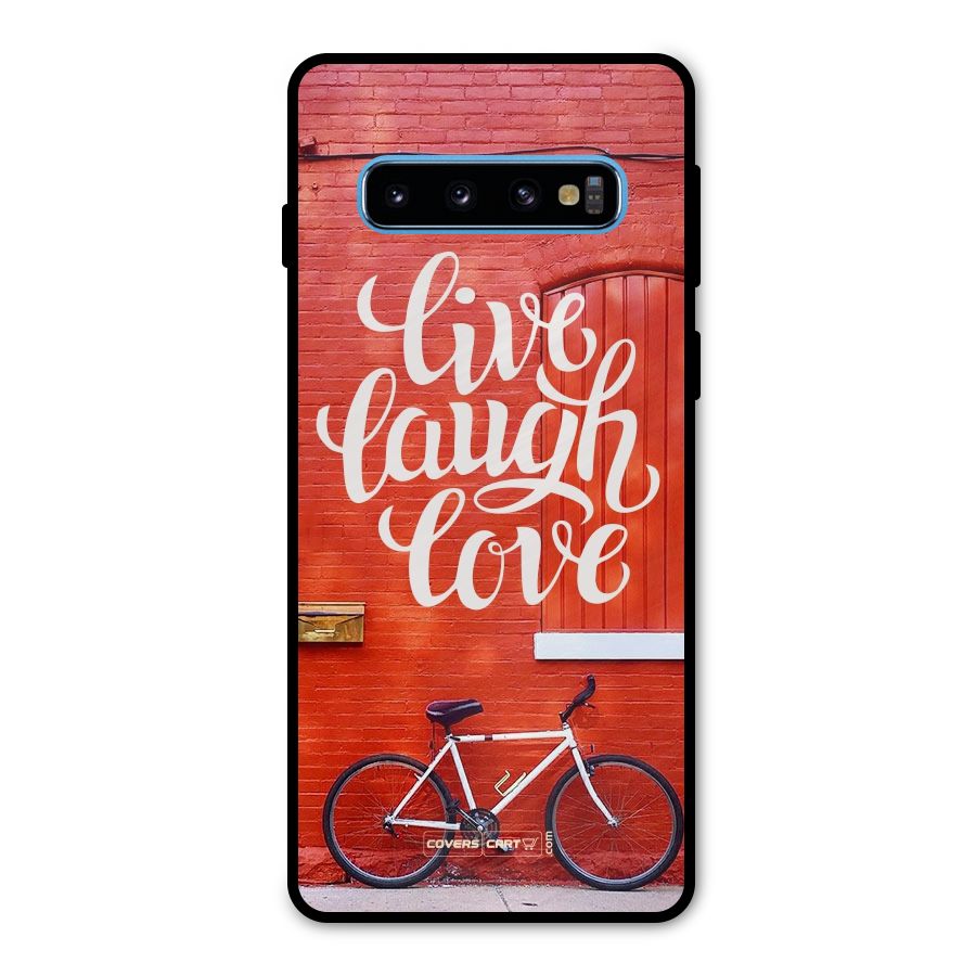 Live Laugh Love Metal Back Case for Galaxy S10