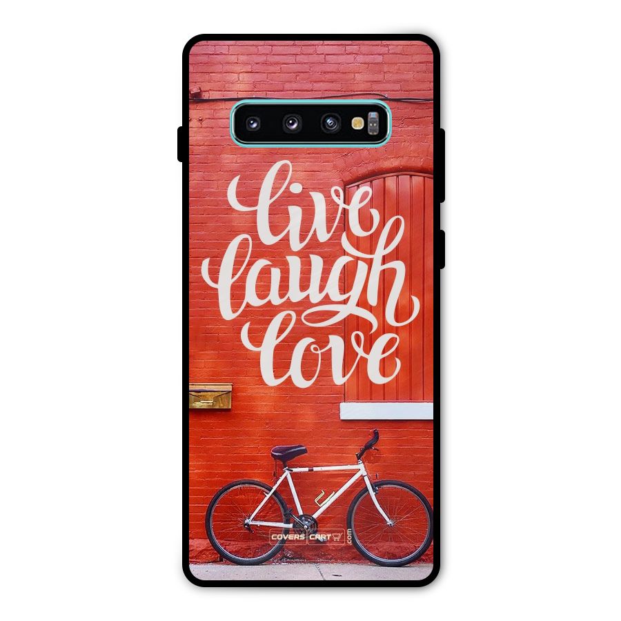 Live Laugh Love Metal Back Case for Galaxy S10 Plus