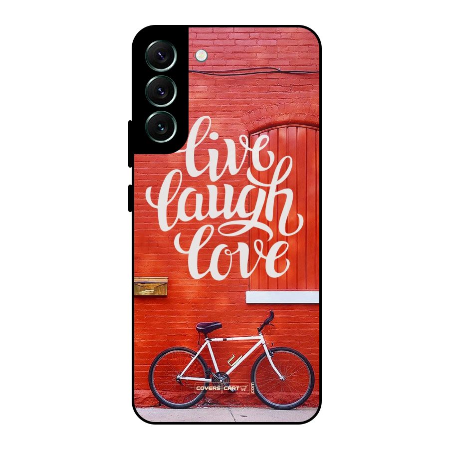 Live Laugh Love Metal Back Case for Galaxy S22 Plus 5G