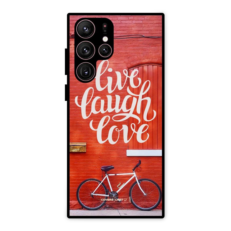 Live Laugh Love Metal Back Case for Galaxy S22 Ultra 5G