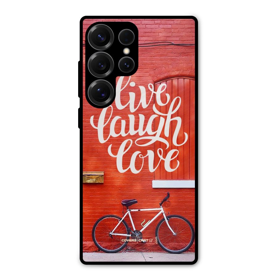 Live Laugh Love Metal Back Case for Galaxy S25 Ultra