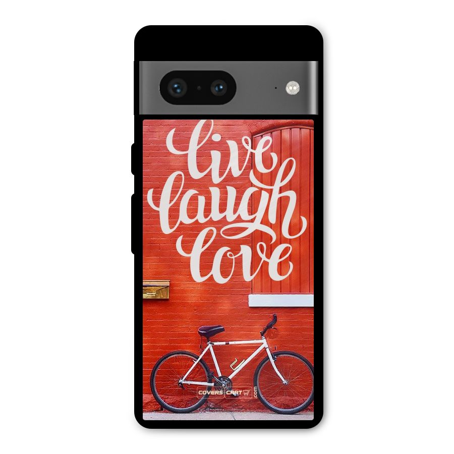 Live Laugh Love Metal Back Case for Google Pixel 7