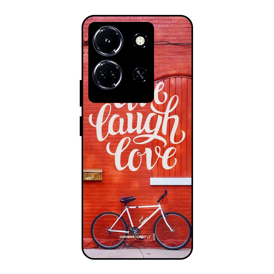 Live Laugh Love Metal Back Case for Infinix Note 30 5G