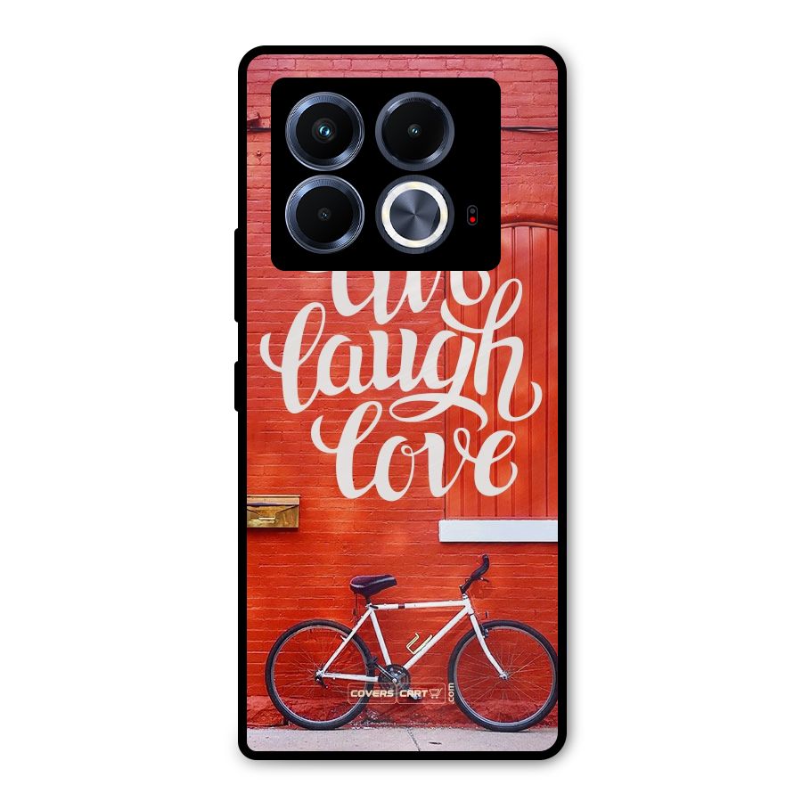 Live Laugh Love Metal Back Case for Infinix Note 40 5G