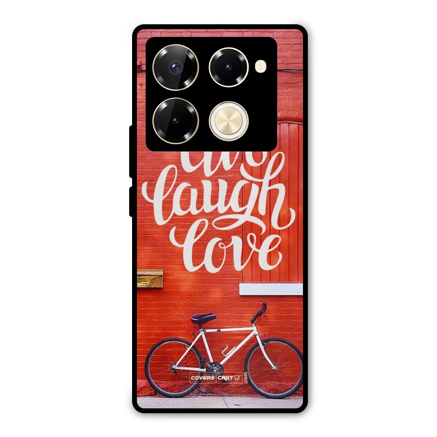 Live Laugh Love Metal Back Case for Infinix Note 40 Pro Plus