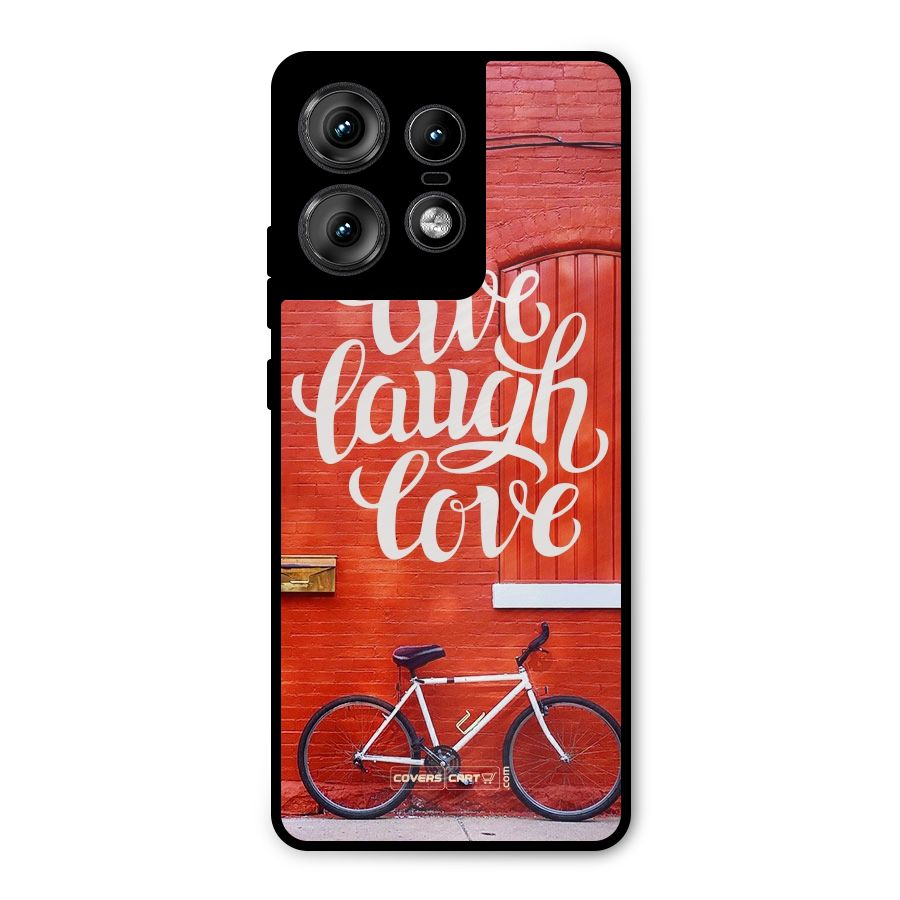 Live Laugh Love Metal Back Case for Motorola Edge 50 Pro