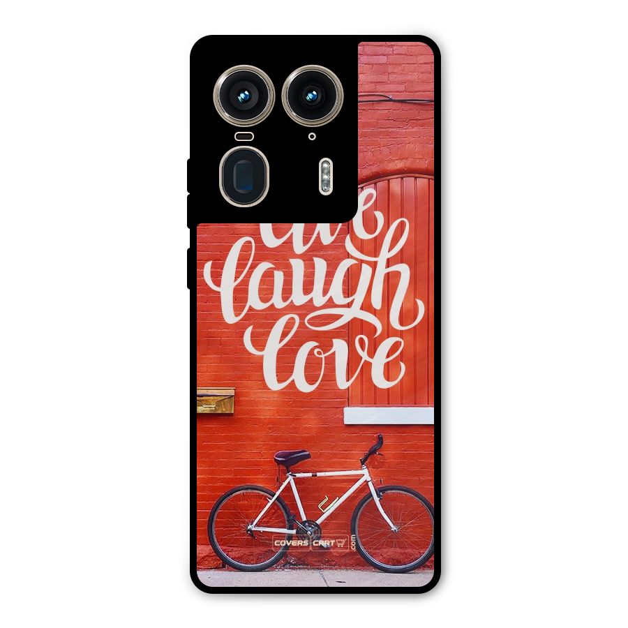 Live Laugh Love Metal Back Case for Motorola Edge 50 Ultra