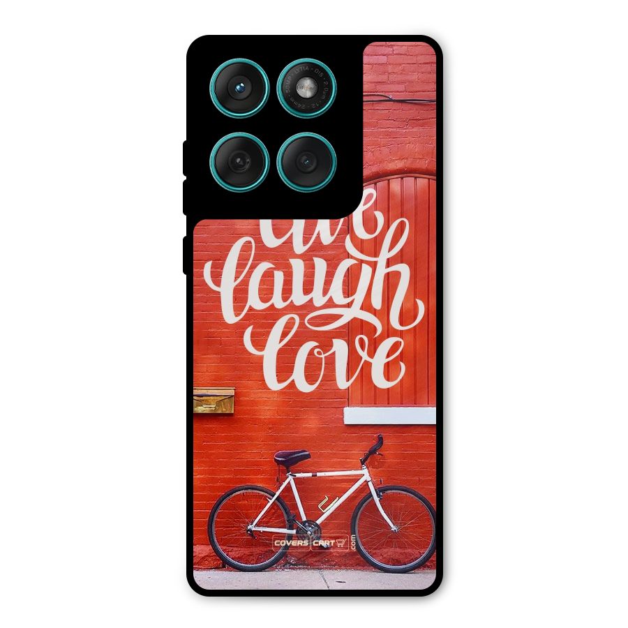 Live Laugh Love Metal Back Case for Motorola Edge 60