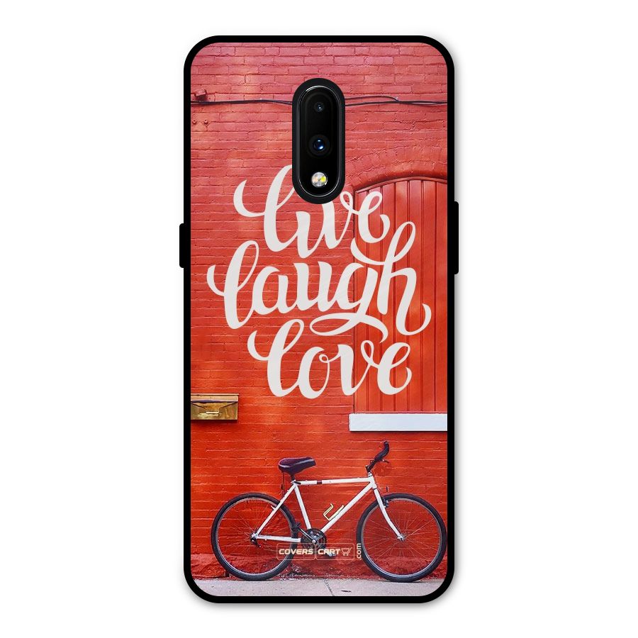 Live Laugh Love Metal Back Case for OnePlus 7
