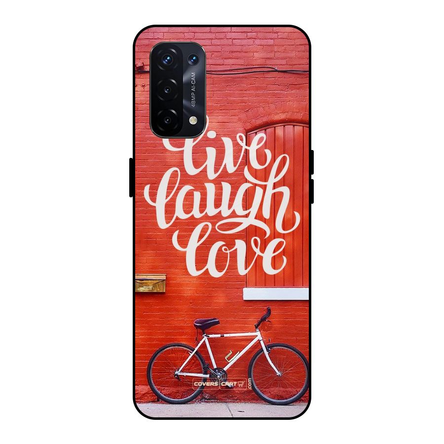 Live Laugh Love Metal Back Case for Oppo A74 5G