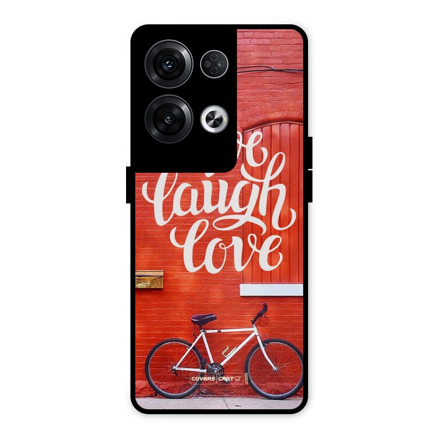Live Laugh Love Metal Back Case for Oppo Reno8 Pro 5G