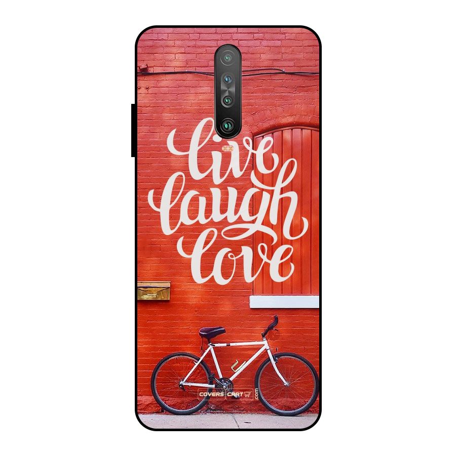 Live Laugh Love Metal Back Case for Poco X2