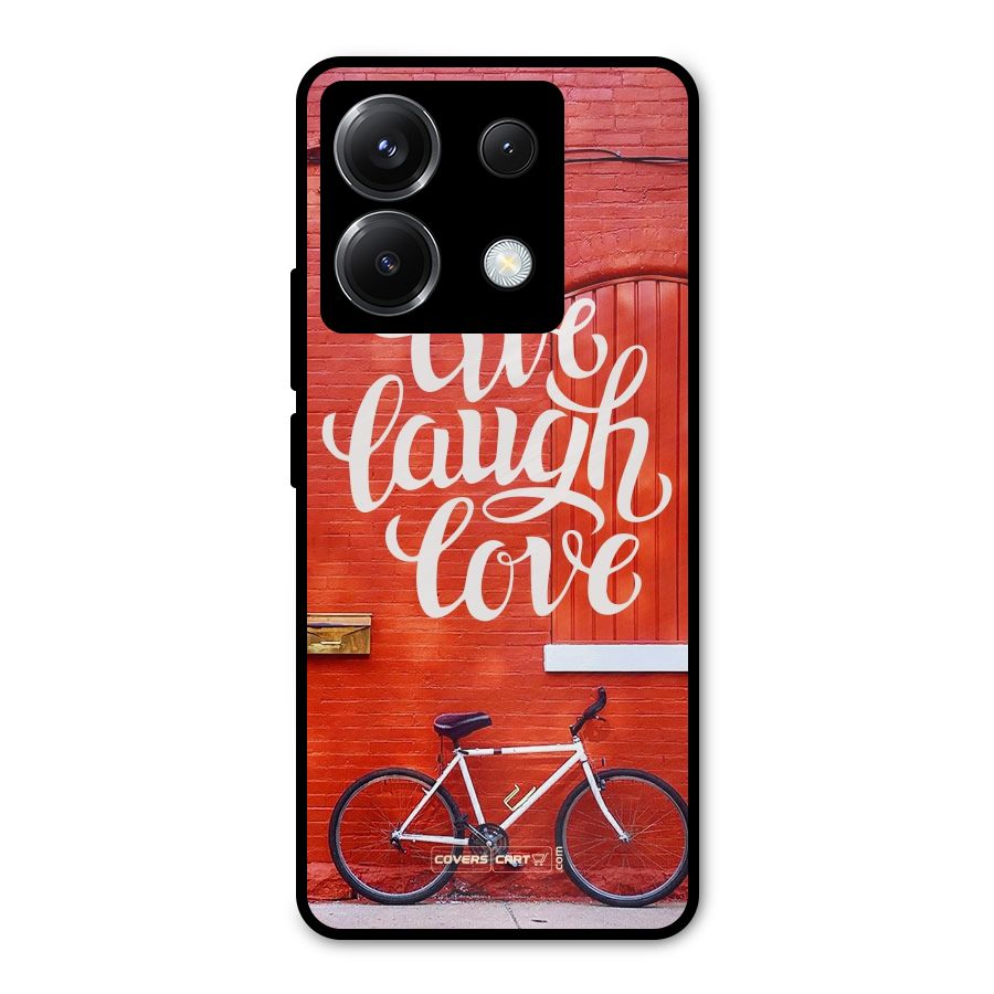 Live Laugh Love Metal Back Case for Poco X6