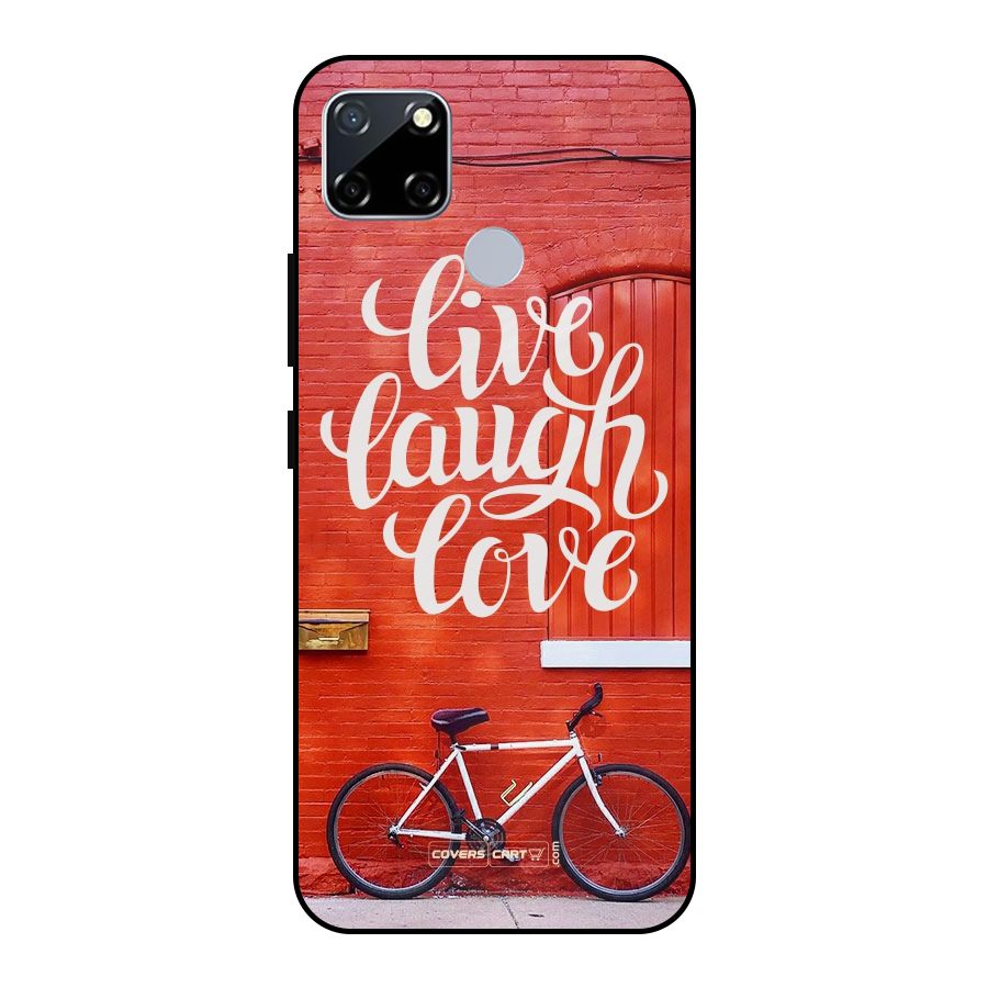 Live Laugh Love Metal Back Case for Realme Narzo 30A
