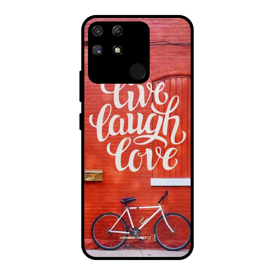Live Laugh Love Metal Back Case for Realme Narzo 50A