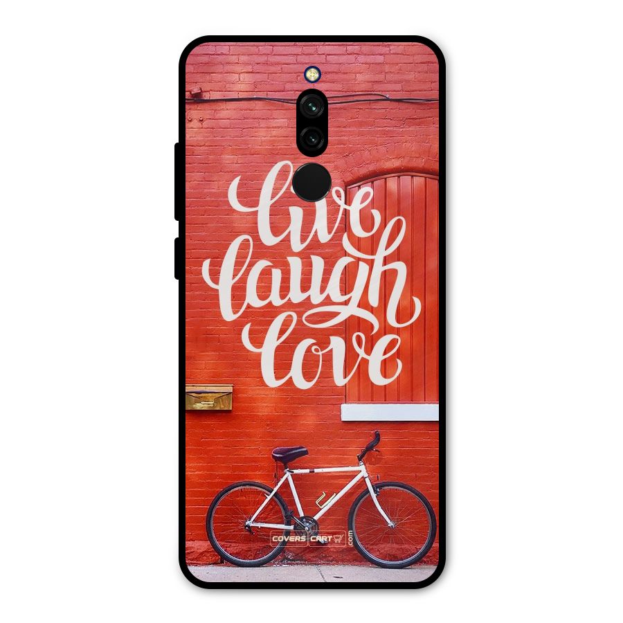 Live Laugh Love Metal Back Case for Redmi 8