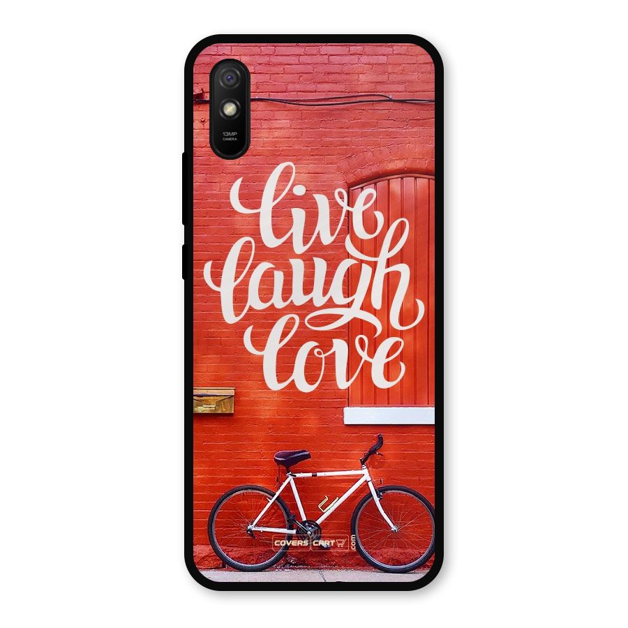 Live Laugh Love Metal Back Case for Redmi 9a