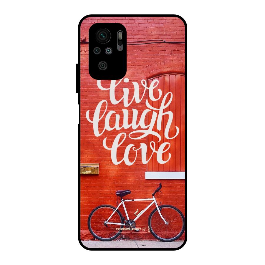 Live Laugh Love Metal Back Case for Redmi Note 10S