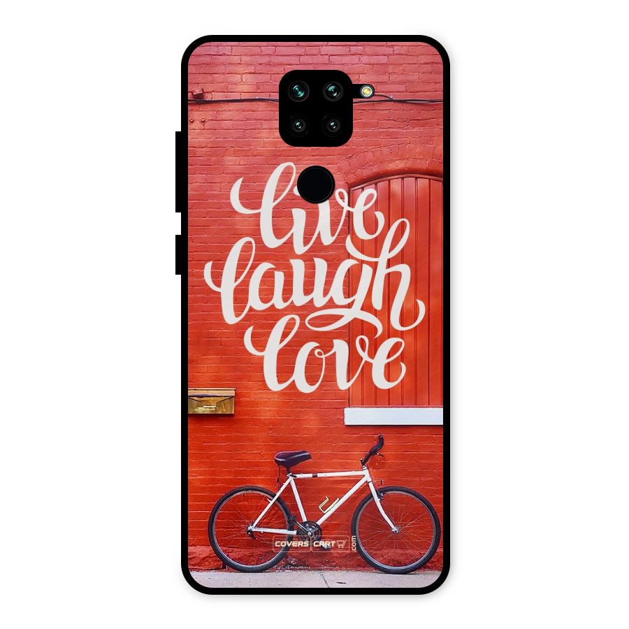 Live Laugh Love Metal Back Case for Redmi Note 9