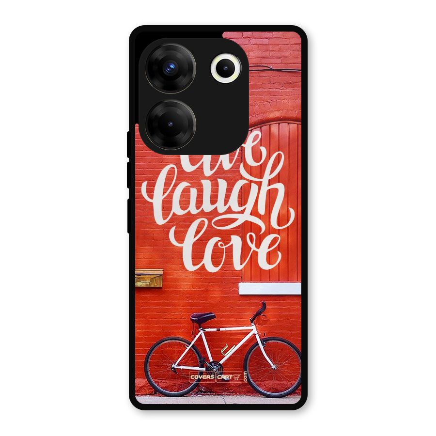 Live Laugh Love Metal Back Case for Tecno Camon 20