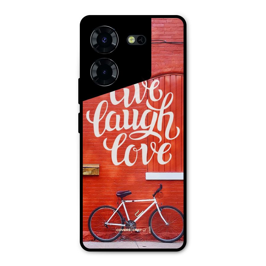 Live Laugh Love Metal Back Case for Tecno Pova 5 Pro 5G