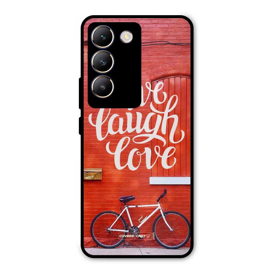 Live Laugh Love Metal Back Case for Vivo T3 5G