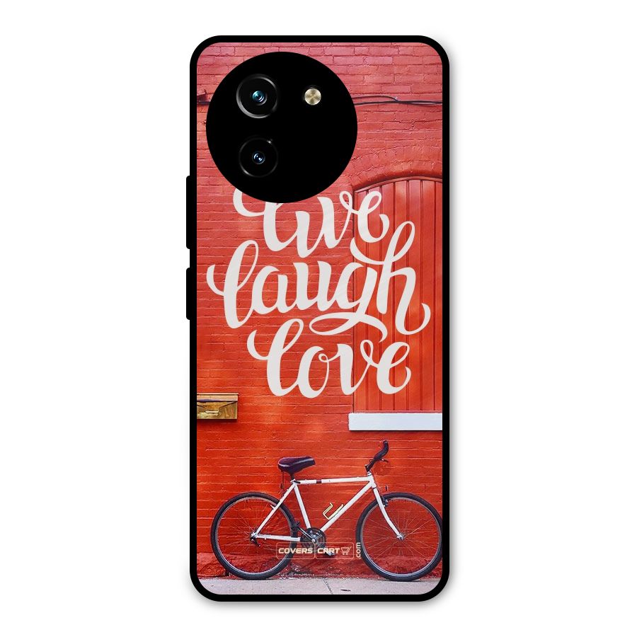 Live Laugh Love Metal Back Case for Vivo T3x
