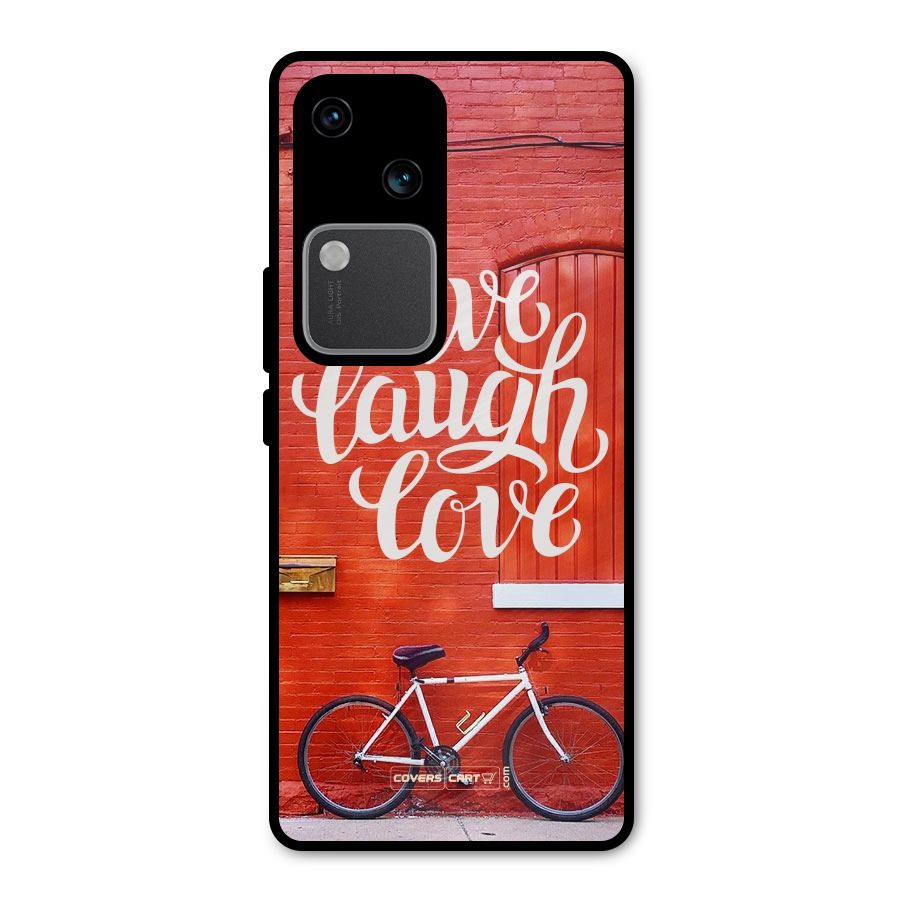 Live Laugh Love Metal Back Case for Vivo V30