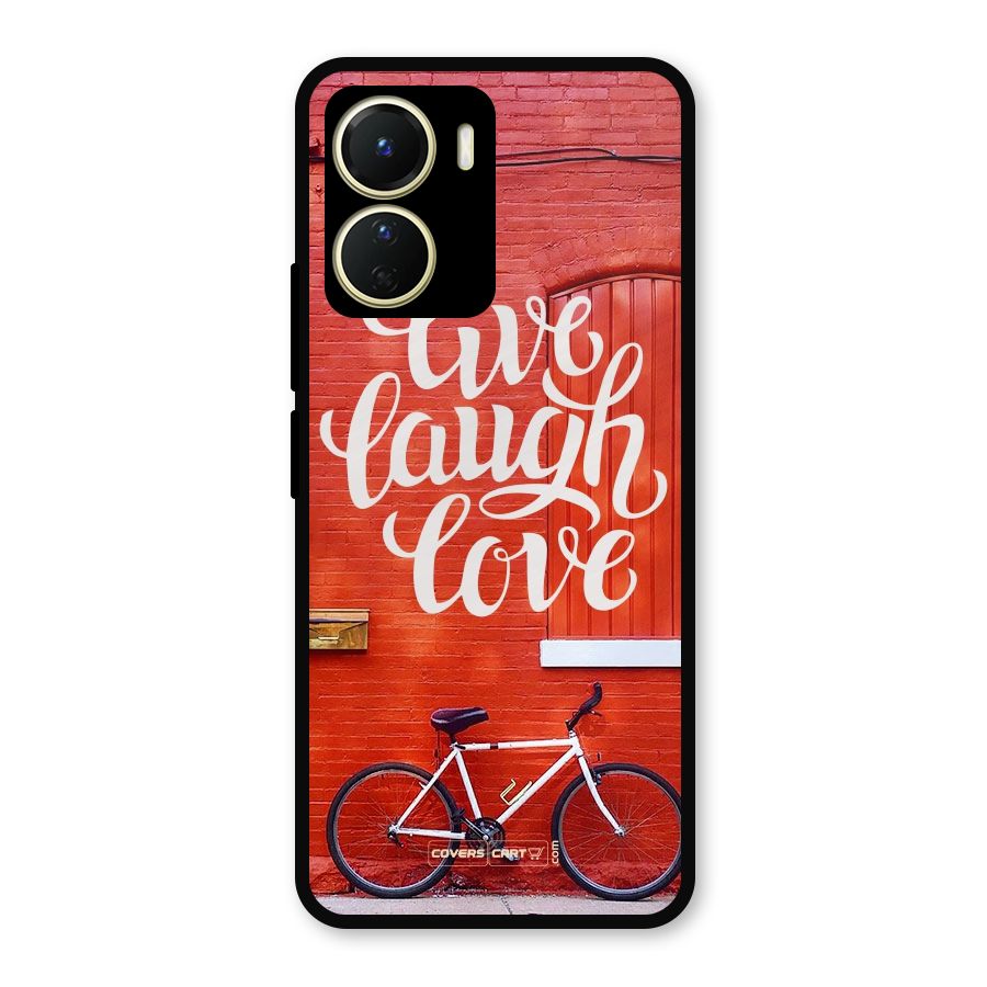 Live Laugh Love Metal Back Case for Vivo Y16