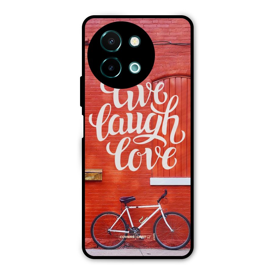 Live Laugh Love Metal Back Case for Vivo Y58