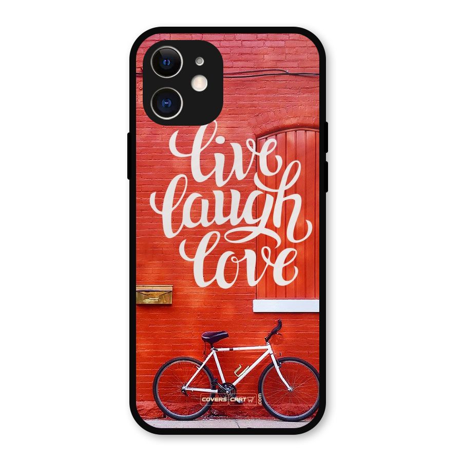 Live Laugh Love Metal Back Case for iPhone 12