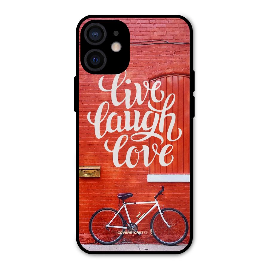 Live Laugh Love Metal Back Case for iPhone 12 Mini