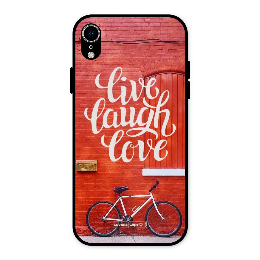 Live Laugh Love Metal Back Case for iPhone XR