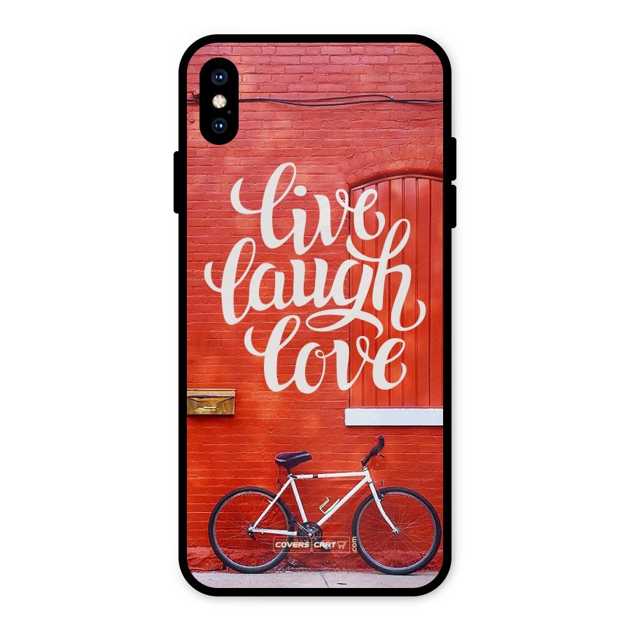 Live Laugh Love Metal Back Case for iPhone XS Max