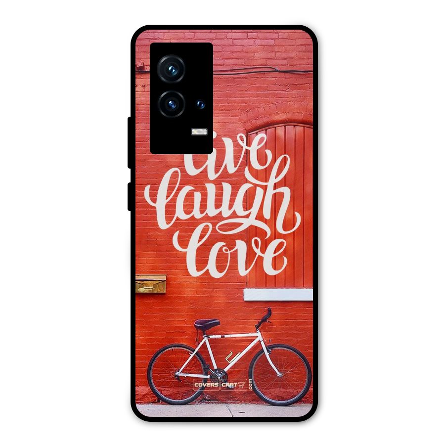 Live Laugh Love Metal Back Case for iQOO 9 5G