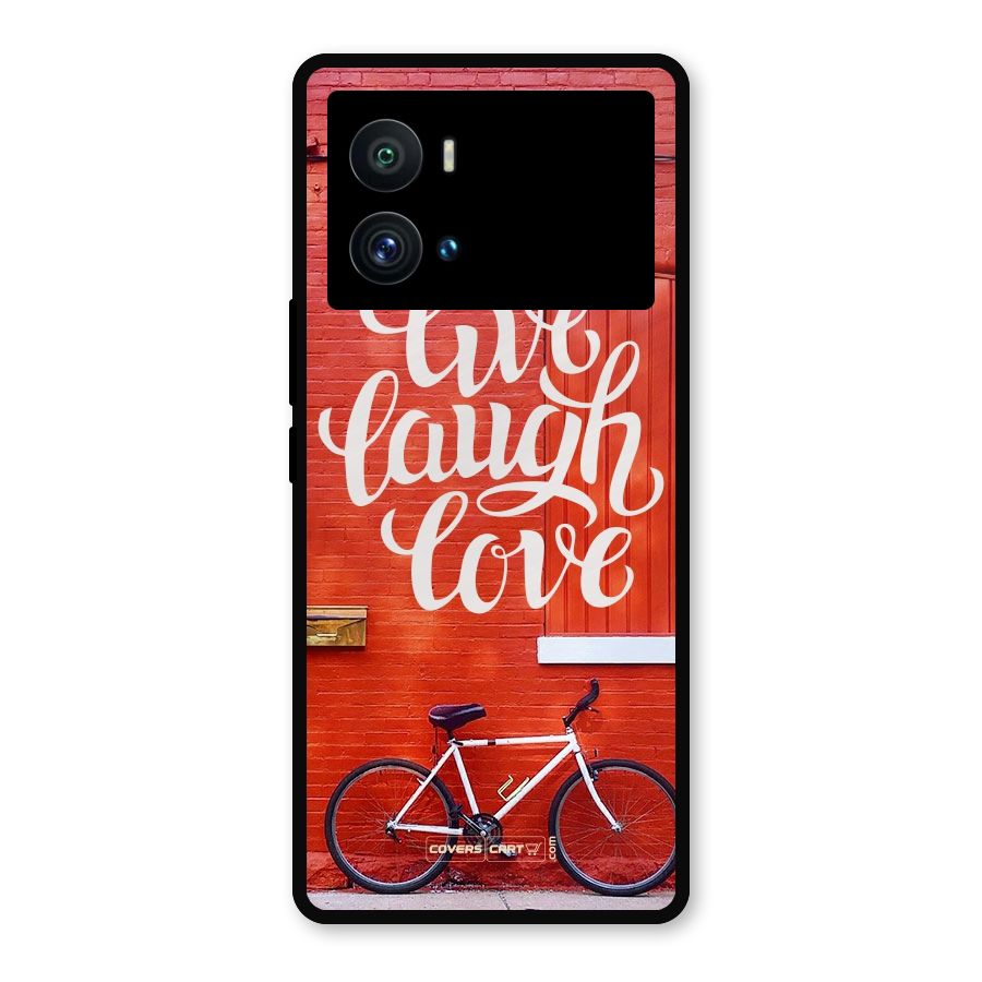 Live Laugh Love Metal Back Case for iQOO 9 Pro
