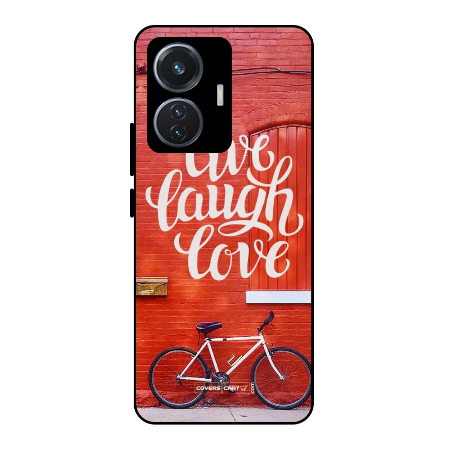 Live Laugh Love Metal Back Case for iQOO Z6 44W