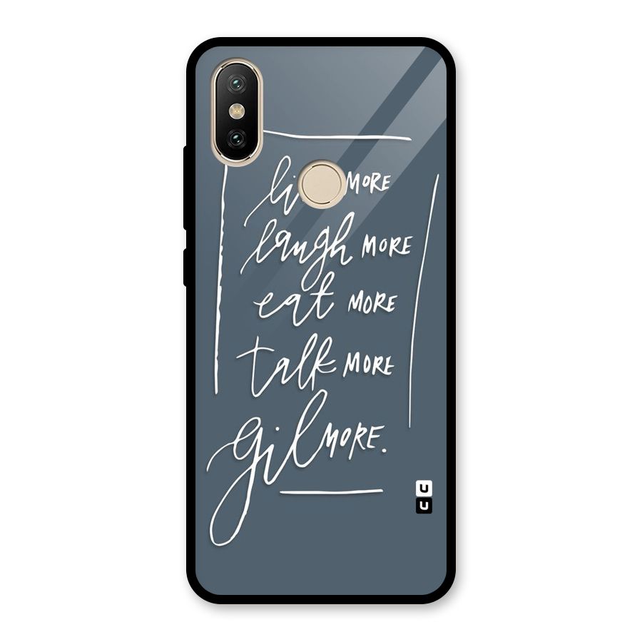 Live Laugh More Glass Back Case for Redmi A2