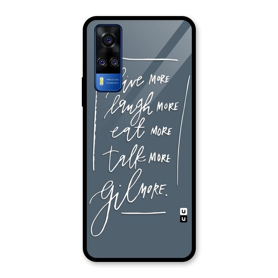 Live Laugh More Glass Back Case for Vivo Y31