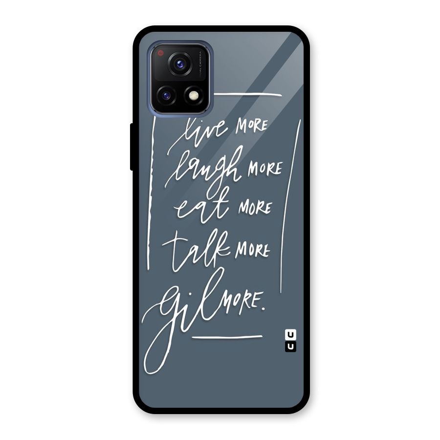 Live Laugh More Glass Back Case for Vivo Y72 5G