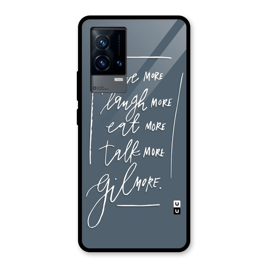 Live Laugh More Glass Back Case for iQOO 9 5G