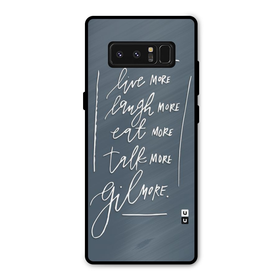 Live Laugh More Metal Back Case for Galaxy Note 8