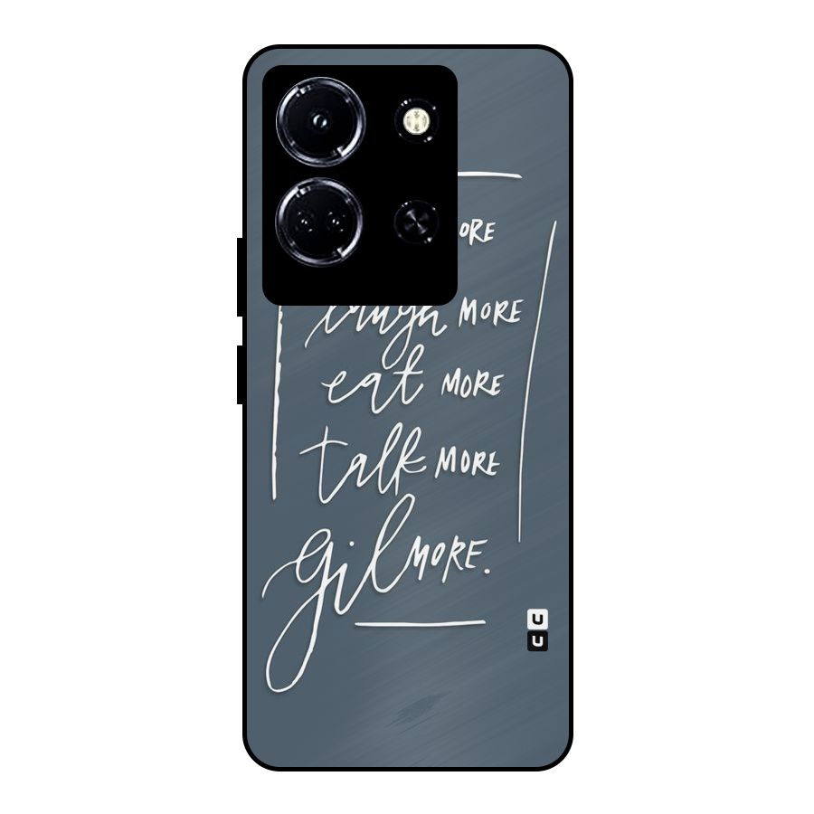 Live Laugh More Metal Back Case for Infinix Note 30 5G